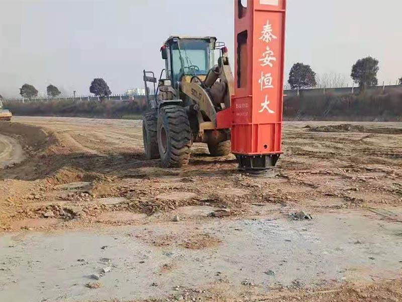 Rapid Impact Compaction mounted on the loader