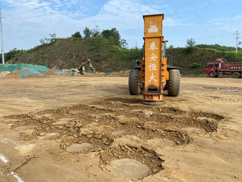 Construction site of Rapid Impact Compaction Construction site of Rapid Impact Compaction