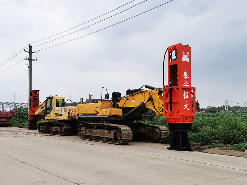 Two Rapid Impact Compactions are parked on the road Two Rapid Impact Compactions are parked on the road