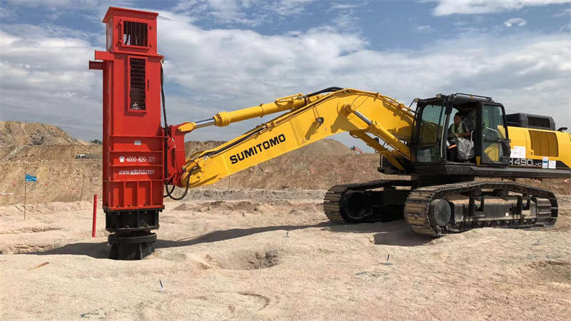 Rapid impact compactor installed on Excavator Rapid impact compactor installed on Excavator