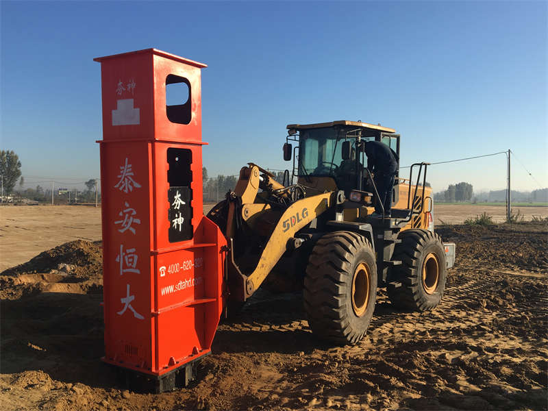Installation and commissioning of rapid impact compactor on loader Installation and commissioning of rapid impact compactor on loader