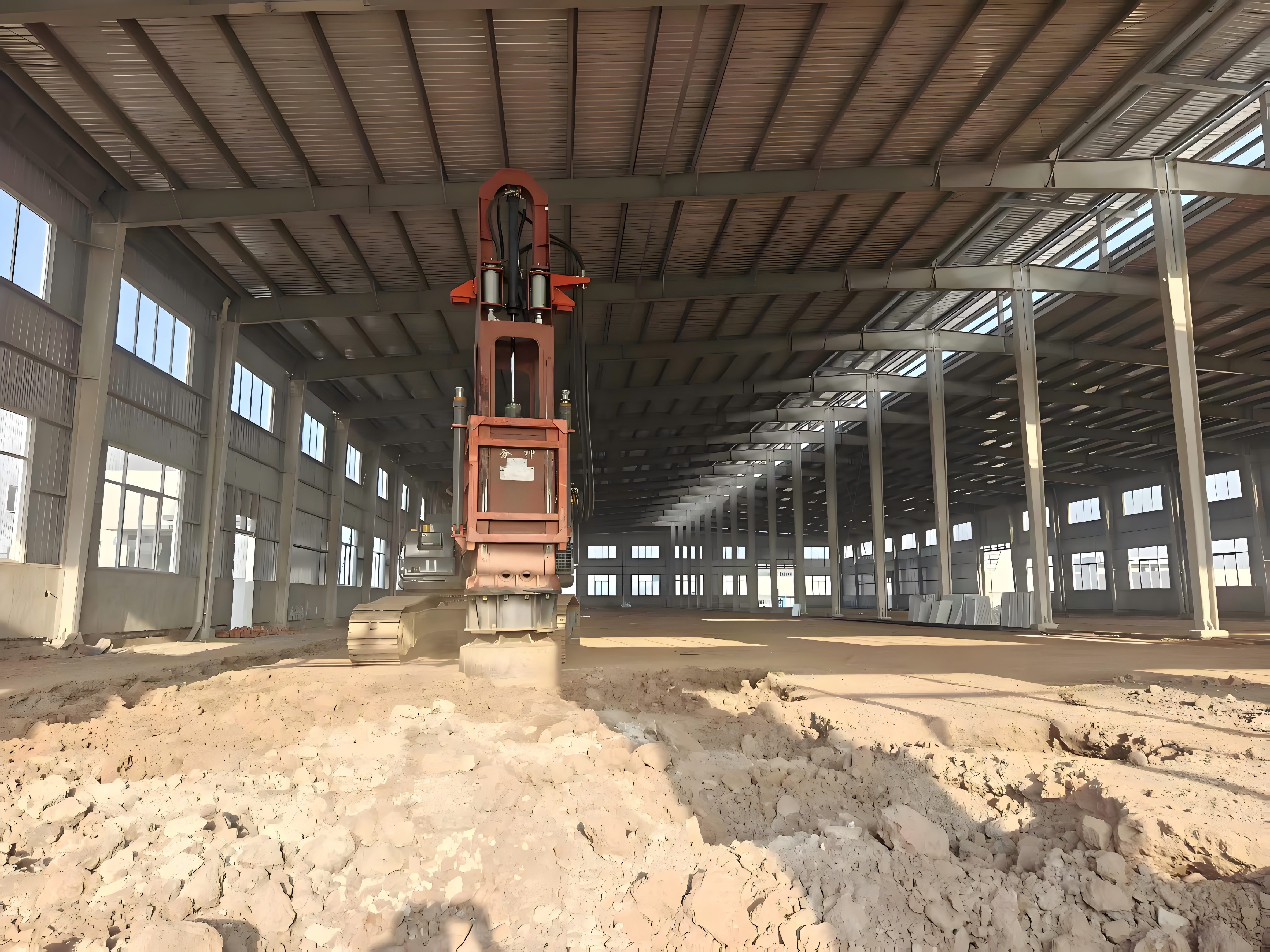 HC240 Excavator-Mounted Rapid Impact Compaction (RIC) Machine with a 16-Ton Hammer for Industrial Foundation Construction