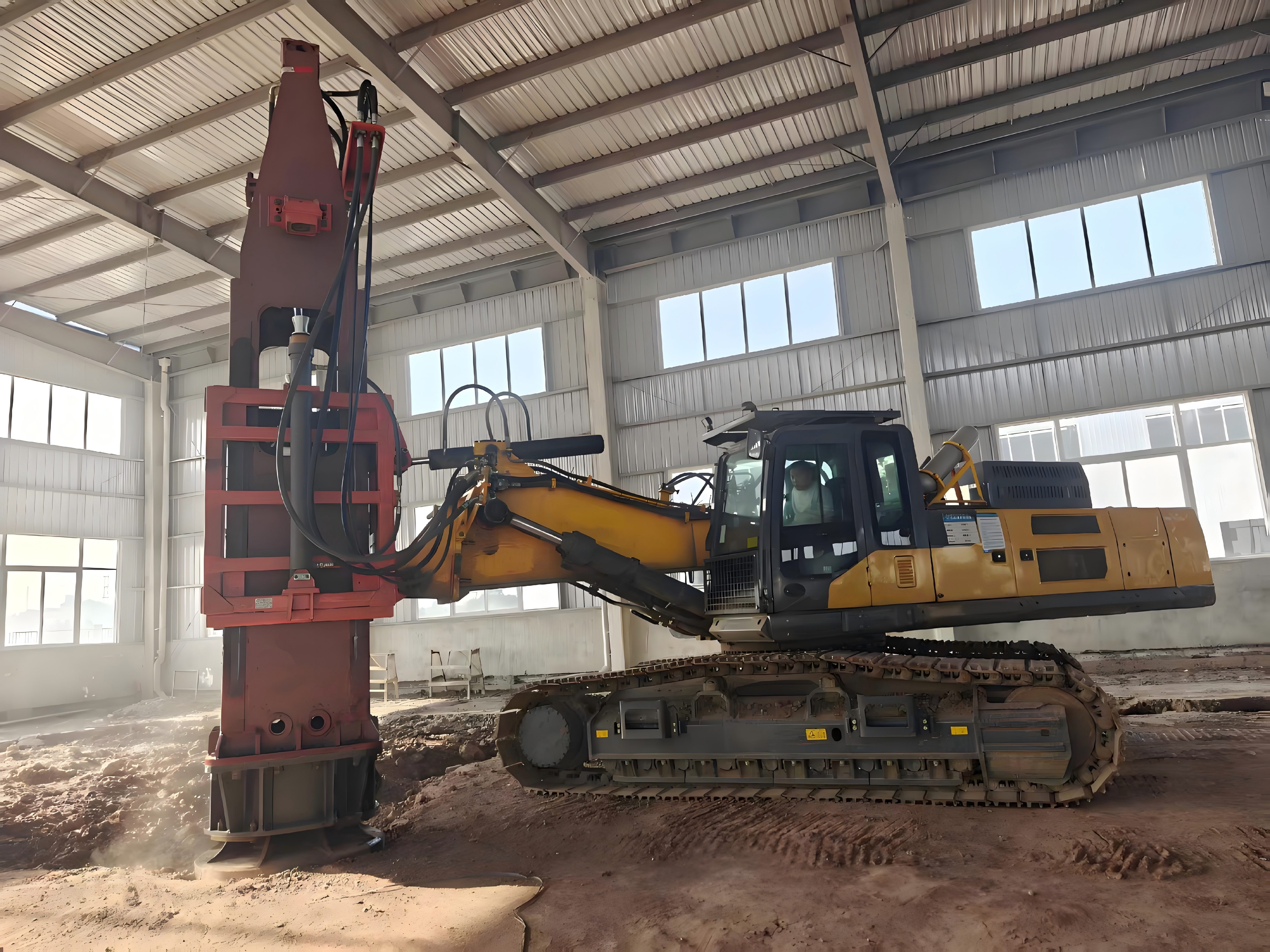 HC240 Excavator-Mounted Rapid Impact Compaction (RIC) Machine with a 16-Ton Hammer for Industrial Foundation Construction